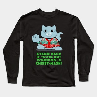 Merry Christ Mask cat Long Sleeve T-Shirt